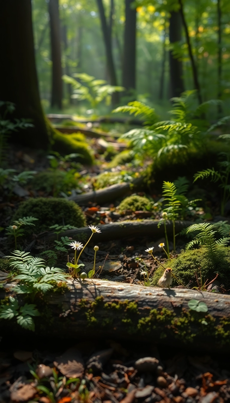 iPhone Lavish Spring Forest Floor Captivating Background Royalty-Free Stock Photo